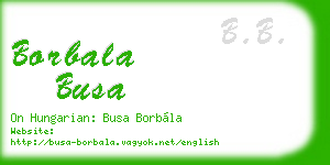 borbala busa business card
