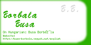 borbala busa business card